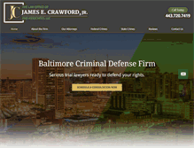 Tablet Screenshot of crawforddefenseattorney.com